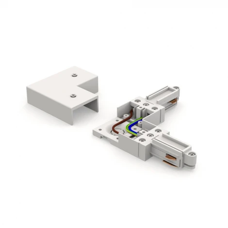 Соединитель-коннектор угловой для трека White RAUMBERG KTK1LWh (220V)