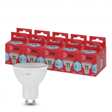 Лампочка светодиодная GU10 11W ЭРА LED MR16-11W-840-GU10 R