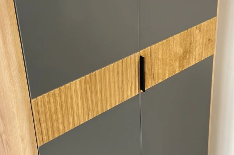 Адам Шкаф двухдверный, цвет дуб крафт золотой/графит Mebelson (арт.MSA-03.2564)