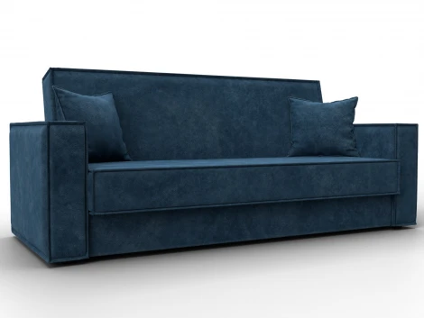 Диван-книжка Куба (ДСП,ЛДСП/Пластик/Велюр/Синий) Лига Диванов 127447