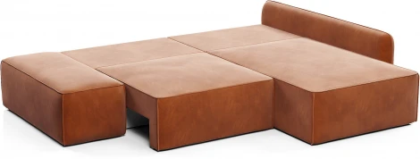 ПОРТЛЕНД Диван угловой с банкеткой терракотовый D1 furniture арт.AAA41671002