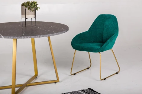 Стул R-Home Kent БлюАрт/Линк Золото