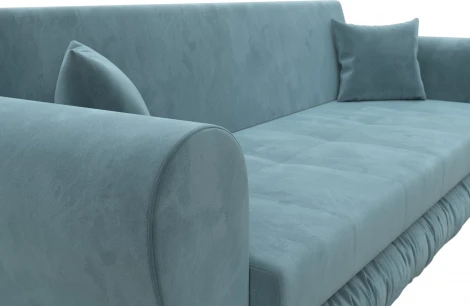 Диван-книжка Лига-045 (Бирюзовый/Велюр) Лига Диванов арт.122325