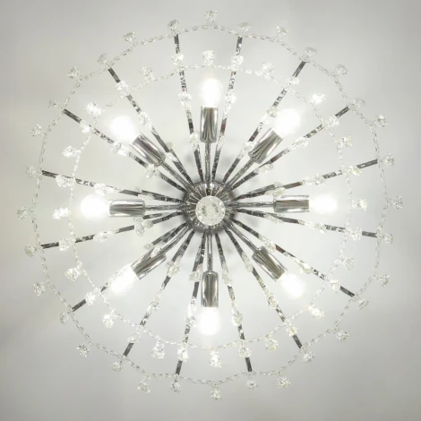 Потолочная люстра каскадная на штанге Citilux Селена CL302180 (220V, хрусталь)