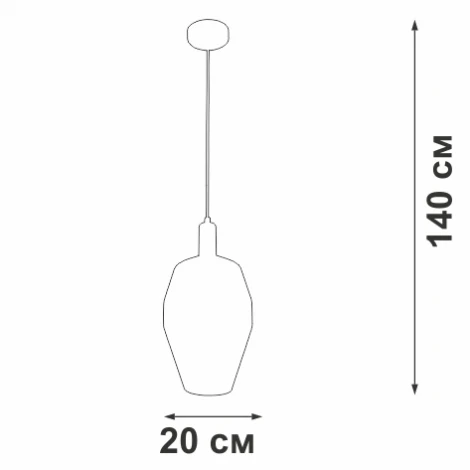 Подвесной светильник V2974-1/1S Vitaluce (220V, на проводе)
