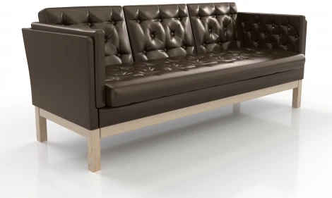 Диван Arsko Айверс Б сосна темно-коричневый кожзам