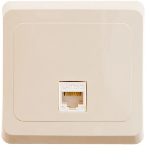 Розетка встраиваемая Ethernet RJ-45 (Кремовый) Systeme Electric Etude KOMC-001K