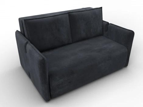 Диван прямой Лига-117 (ЛДСП,Брус,Фанера,Велюр/Темно-серый) Лига Диванов 137024