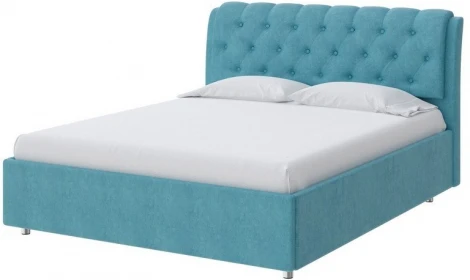 PROxSON Кровать Chester (Ткань: Велюр Лофти Лазурь) 160x200