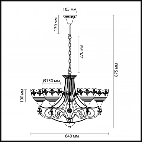 Подвесная люстра Odeon Light Farfalla 3143/5C