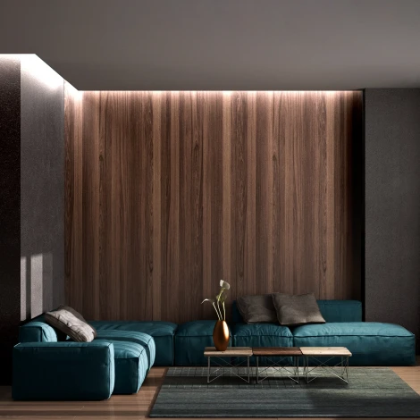 Профиль алюминиевый теневой встраиваемый серый 30х43х3000мм для натяжных потолков (под гарпун) Wolta WAP WAP-I-30/43/3000-A