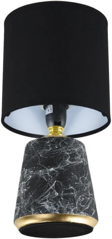 Настольная лампа Lumion Giata 8170/1T черный, керамика/текстиль E14 1*40W 220V (выключатель, круглые)