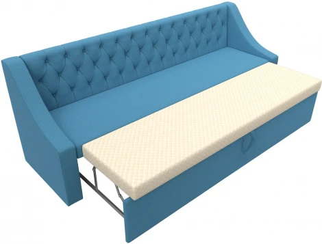 Диван кухонный прямой Мерлин (Голубой/Рогожка) Лига Диванов арт.123198