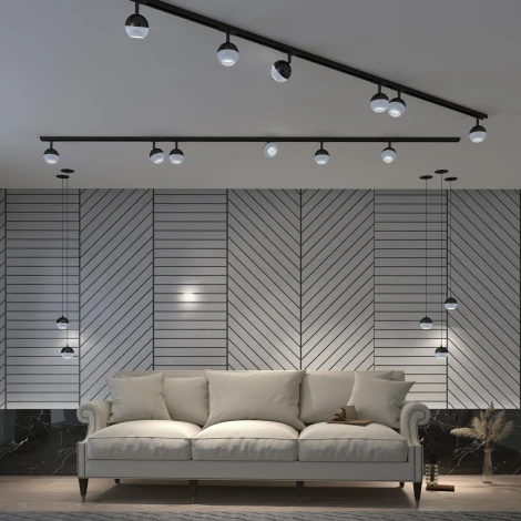 Светильник трековый однофазный трехжильный Garn 370823 (220V, шар)