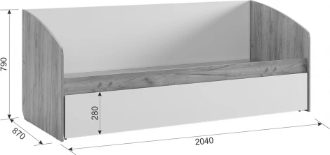 Детский гарнитур Форсаж К2 Mebelson (Дуб золотой,Белый) арт.К2Форсаж.2725