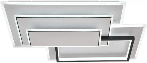 Потолочная люстра светодиодная Escada Stage 10231/5LED 145Вт ИК-пульт, металл/акрил, белый/черный (регулировка яркости, 220V)