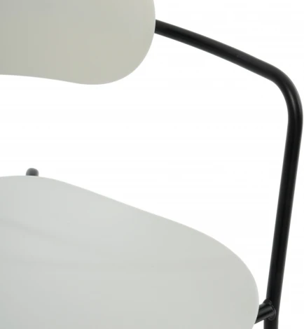 Кресло VAN HALLEN (mod. 2433) пластик/металл, 54,5х53,5х76 см, высота до сиденья 46 белый/черный Tetchair 14296