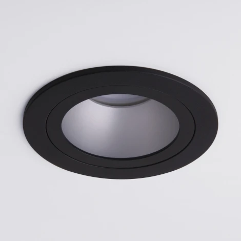 Встраиваемый точечный светильник Elektrostandard 122 MR16 серебро/черный