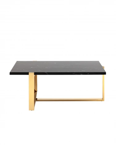 Журнальный столик Stool Group Тоби 109*66 черный мрамор сталь золото УТ000036327