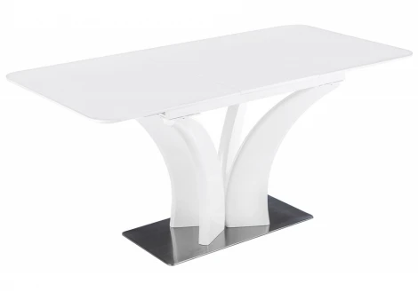 Стеклянный стол Woodville Horns 160 super white 11188