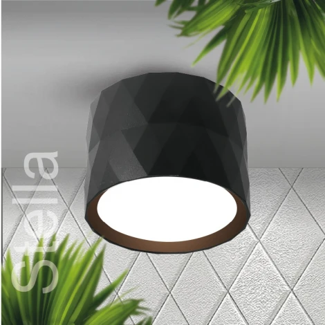 Точечный светильник накладной Wolta WSL-GX53/03BL под лампу GX53 Черный STELLA