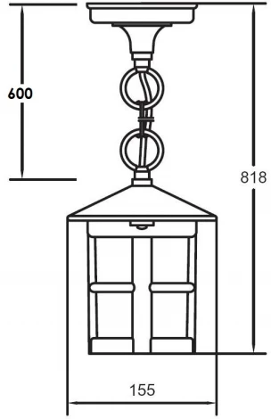 Уличный светильник подвесной Oasis Light CORDOBA 15805 Gb (220V, на цепи, IP44)