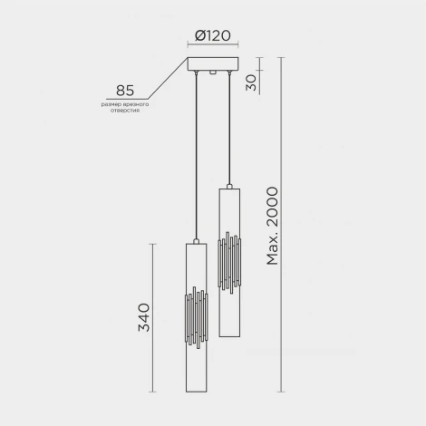 Подвесной светильник светодиодный Modelux ML.88987.2 CR