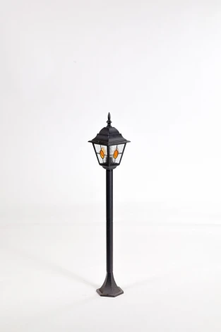 Наземный фонарь Oasis Light QUADRO M lead GLASS 79906MlgY Bl (220V, фонарь, IP44)