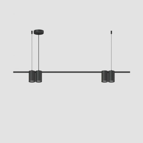 Подвесной светильник Denkirs Orbit DK4061-BK 4xGU10 LED до 15 Вт, черный матовый (220V, на тросе)