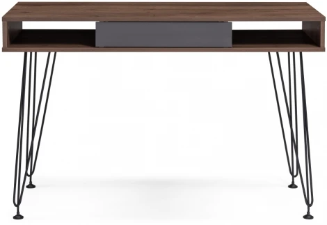 Письменный стол Woodville Хиргра 120х60х77 дуб табачный / графит / черный 553803