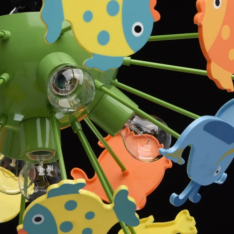 Потолочная люстра MW-Light Улыбка 365014605 (для детской, 220V, для девочки, для мальчика, рыбки)