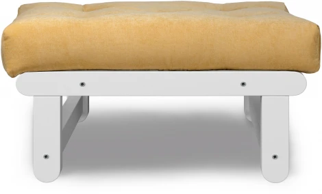 Пуф Arsko Сламбер белая эмаль бежевый вельвет