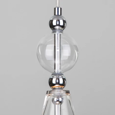 Подвесной светильник Eurosvet Ilario 50202/1 прозрачный (220V, на проводе, круглые)