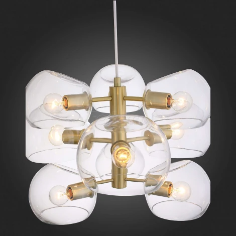 Подвесная люстра ST Luce Calmare SL434.203.09 (220V, на проводе, шарики, молекулы)
