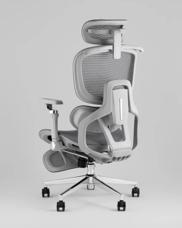 Кресло офисное TopChairs Prodigy с оттоманкой серый УТ000041698