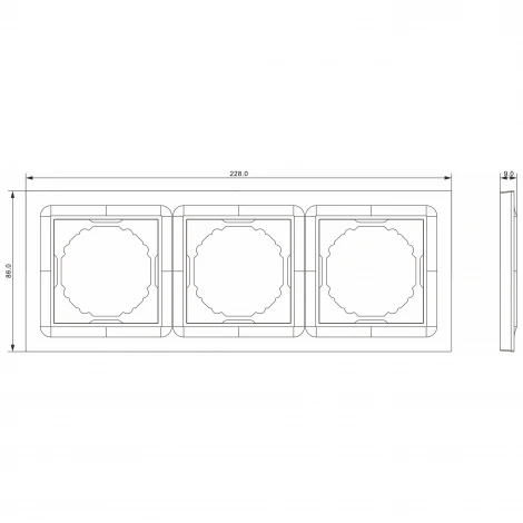 Рамка 3-я, Wave мокко Donel A07 DEW21353
