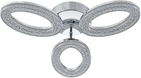 Потолочная люстра Escada Barit 10283/3LED 72Вт, металл/акрил, хром (регулировка яркости, 220V, пульт управления)