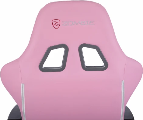 Кресло игровое Zombie Neo розовый эко.кожа крестов. пластик пластик белый
