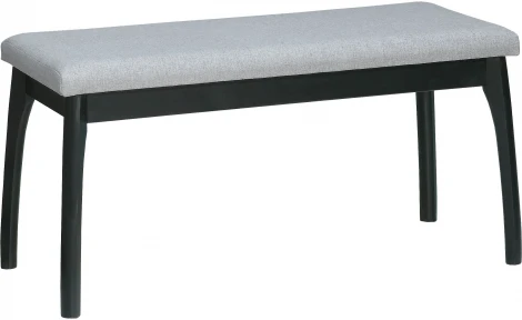 Скамья для прихожей мягкая, ткань серый, каркас венге Mebelik арт.007563