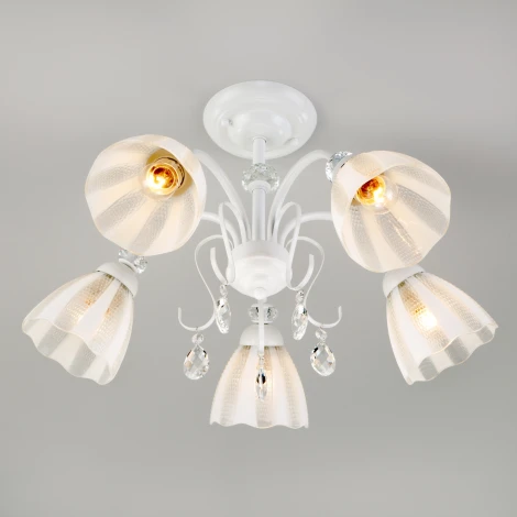 Потолочная люстра на штанге Eurosvet Floranse 30155/5 белый (220V)