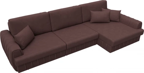 Диван угловой Лига-057 НПБ Лонг угол правый Лига Диванов (Замша) арт.129312