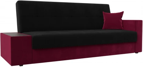 Диван-книжка Лига-020 стол слева (Черный,Бордовый/Микровельвет) Лига Диванов арт.118513L