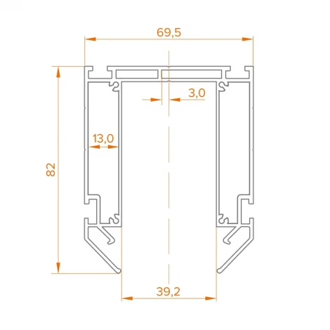 Профиль для натяжного потолка Wolta WAP-WML-TR2/01B