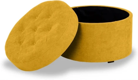 Пуф Barrel большой ОГОГО (арт.666045), (Ткань/Желтый)
