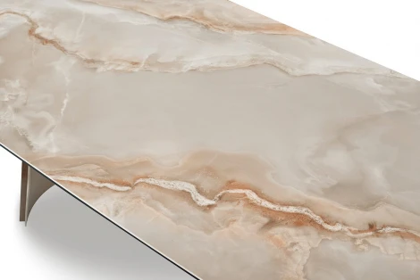 Стол SELECT 3138 (180-270) глянцевая керамика ТОСКАНЕ/орех/золото ESF 5894