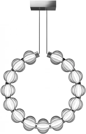 Подвесной светильник светодиодный Amulet MOD555PL-L23CH5K (220V, на тросе, шарики, кольцо)