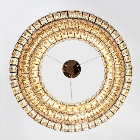 Подвесная люстра светодиодная хрустальная с регулировкой цветовой температуры Modelux MODELUX ML.332.600 GD