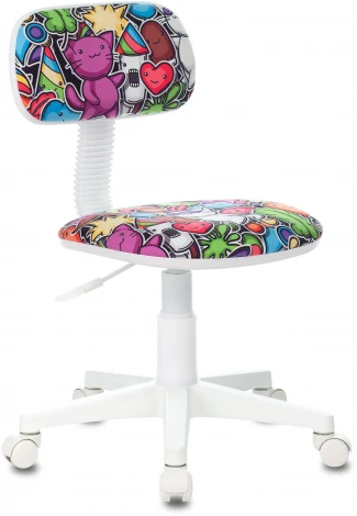 Кресло детское Бюрократ CH-W201NX мультиколор маскарад крестовина пластик пластик белый