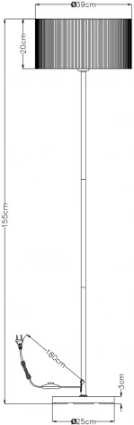 Торшер Arte Lamp Mallorca A1021PN-1SS (220V)