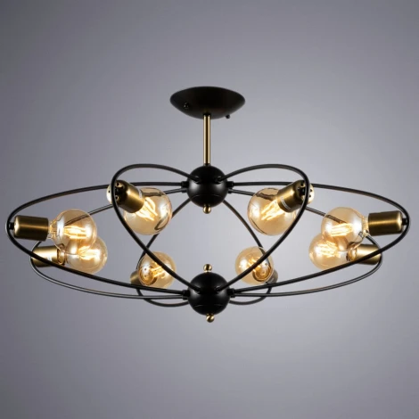 Потолочная люстра на штанге Arte Lamp Glasgow A1963PL-8BK (220V)